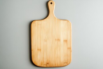 Fototapeta premium Bamboo Cutting Board for Grey Background.