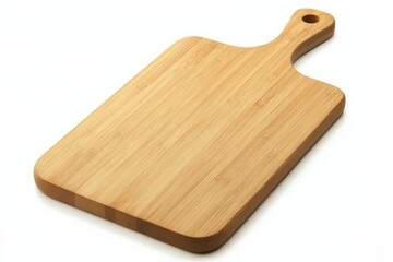 Fototapeta premium Bamboo Cutting Board for Isolated White Background.