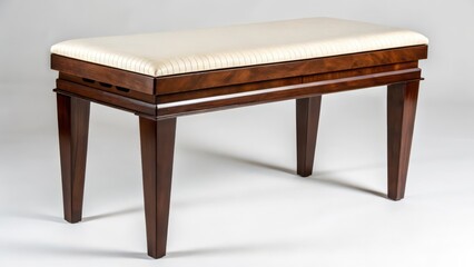 Fototapeta premium Piano Bench, Wooden Bench, Upholstered Seat