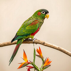 Fototapeta premium parrot on a branch