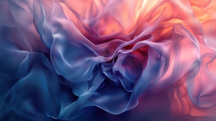 Obraz premium Abstract swirling fabrics with smooth gradients of vibrant colors
