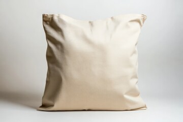 Beige Canvas Pillow Mockup for Studio Shot.