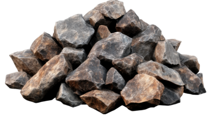 pile of firewood isolated on a transparent background.