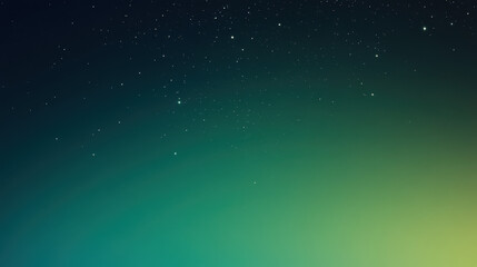 Minimalist gradient background, dark green to light blue, night sky