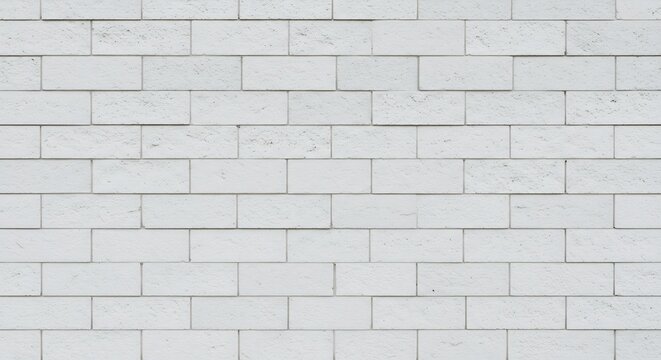 Fototapeta Clean White Brick Wall Texture Subtle Light. AI Generated