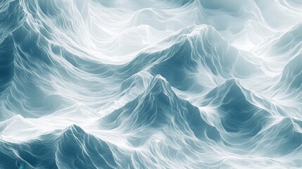 Abstract Mountain Range, Digital Art, Soft Hues