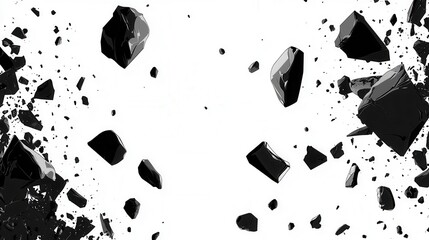 Abstract shattered rock explosion