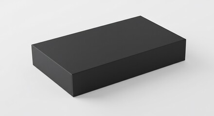Sleek black box subtly lit minimal design. AI Generated