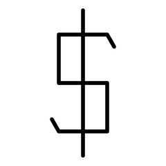 dollar outline icon