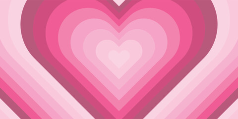 concentric hearts colour background