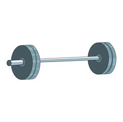 Cartoon Iron Heavy Barbell Vectors Illustration