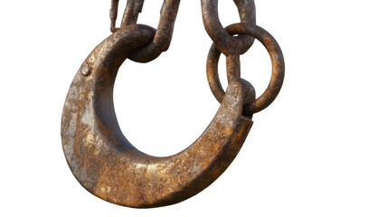 Obraz premium rusty hook isolated on white