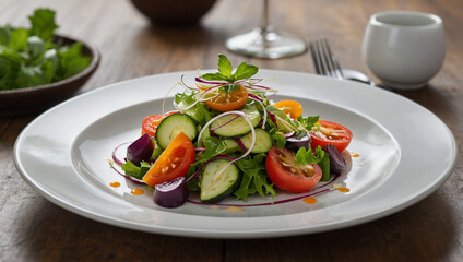 image of delicious vegetable salad served ready to eat