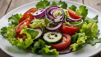 image of delicious vegetable salad served ready to eat