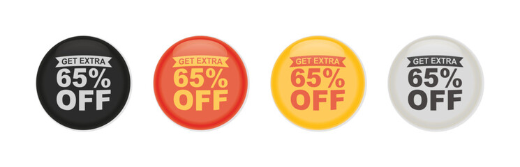 extra 65 percent off sale vector design
