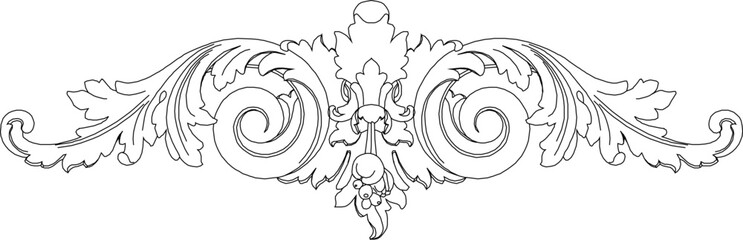sketch vector illustration silhouette design pattern decoration carving ornament decoration floral classic vintage ethnic traditional