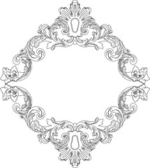 vector illustration sketch design frame ornament decoration classic vintage ethnic traditional