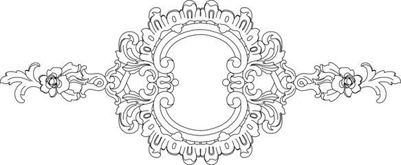 sketch vector illustration silhouette design decorative carving ornament decoration floral classic vintage ethnic traditional