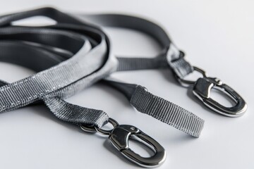 Fototapeta premium Grey Leashes Studio Shot: Pet Accessories.