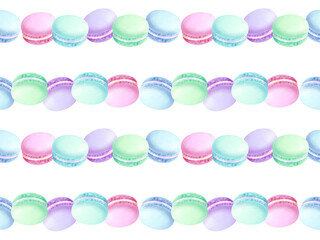 マカロンのシームレスパターン　C-1