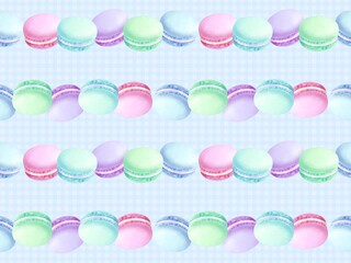 マカロンのシームレスパターン　C-4