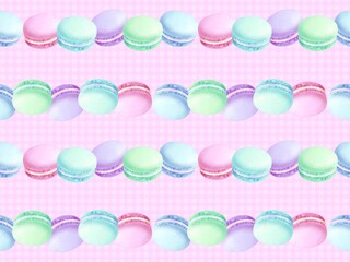 マカロンのシームレスパターン　C-5