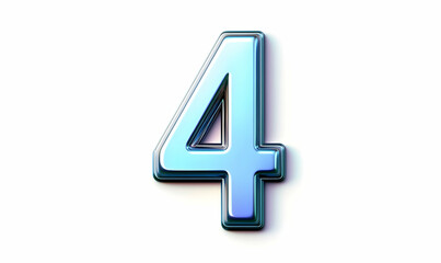 3D Number Four