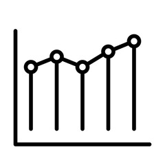 growth graph outline icon