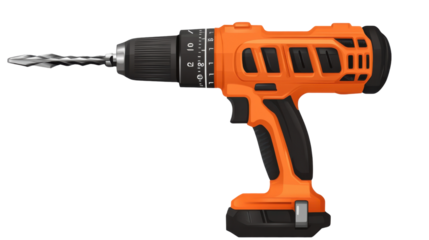 cordless drill isolated on white