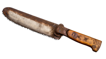 old knife isolated on white