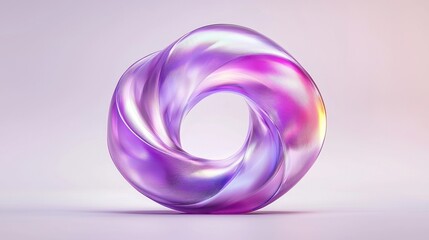 Obraz premium Abstract swirl ring; studio shot; modern design