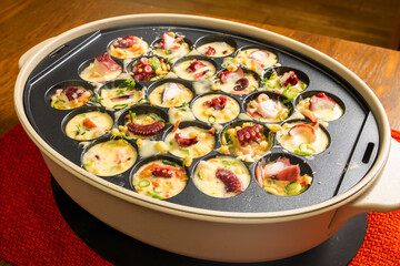 たこ焼き　octopus dough balls Takoyaki japanese food