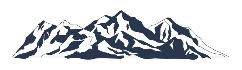 Alaska mount range silhouette