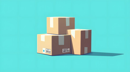 Obraz premium Delivery Confirmation Package Flat illustration