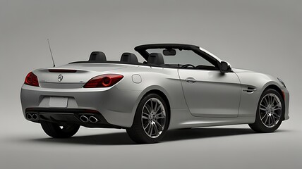 This png file of a convertible automobile isolated on a clear backdrop features a sleek, contemporary vehicle design that is perfect for digital graphics, car ads, and creative projects requiring adap
