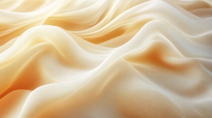 Obraz premium Soft undulating golden and cream colored fabric creates gentle waves