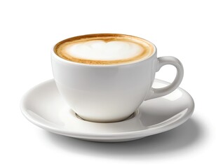 Fototapeta premium Cappuccino in White Cup and Saucer