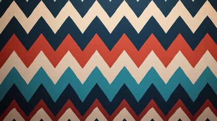 Vibrant Geometric Pattern Wall in Red Blue and White with Artistic Flair
