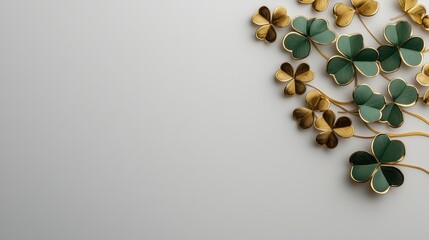 Vibrant Green Leaves Isolated on Bright White Background Creating Freshness