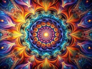 Mesmerizing Kaleidoscopic Long Exposure Abstract Background