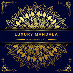 Mandela vector design. Creative luxury decorative mandala background.luxury ornamental mandala design background in gold color, Beautiful invitation card with floral mandala.