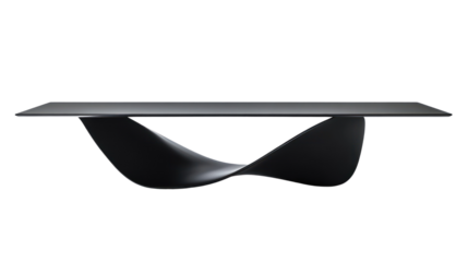 Stylish modern coffee table with a sleek black design, perfect for contemporary living spaces.