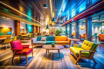 Mid-Century Modern Furniture Showroom, Atomic Age Design, Long Exposure Photography