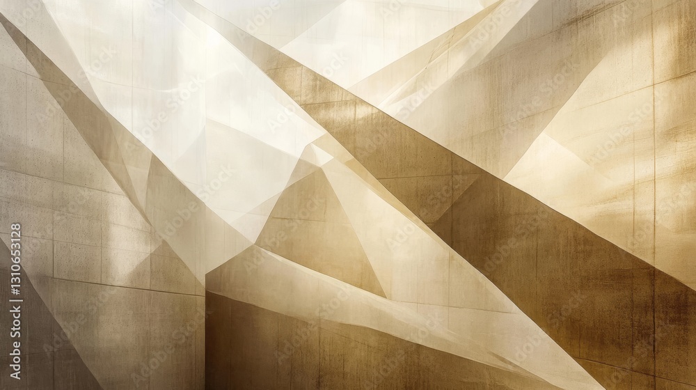 Wall mural abstract architectural wall with geometric and polygonal shapes patterns