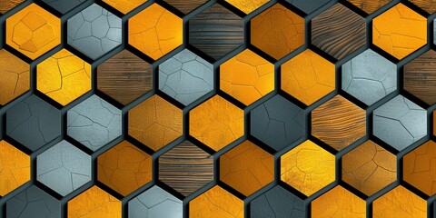 seamless pattern with hexagons
