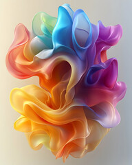 Abstract colorful swirling shapes