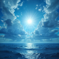 Radiant Sun Above the Clouds