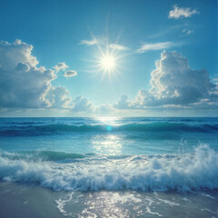 Radiant Sun Above the Clouds