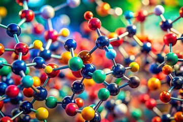 Miniature Molecular Structure: Tilt-Shift Science Illustration