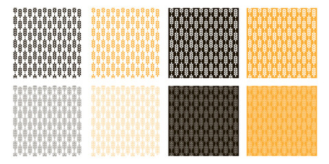 Abstract wheat pattern on pack. Wallpaper decoration. Vector illustration